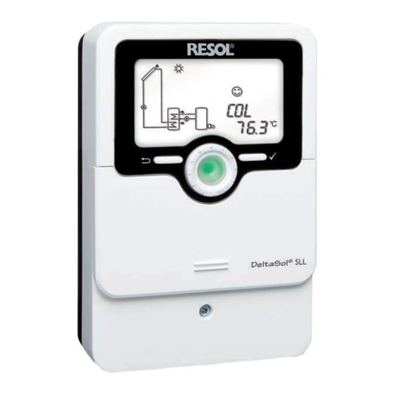 Resol DeltaSol SLL Installation, Operation, Maintenance Manual