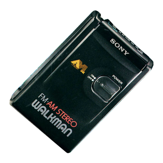 Sony Walkman SRF-42 Operating Instructions