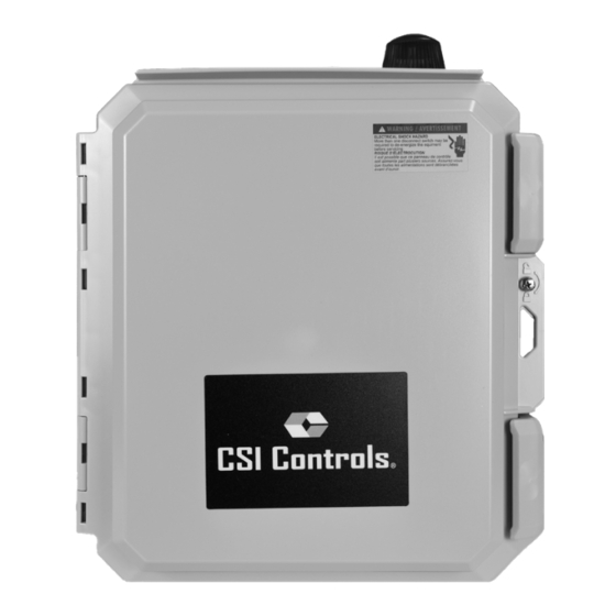 CSI Controls Fusion Single Phase Simplex Installation And Operation Manual