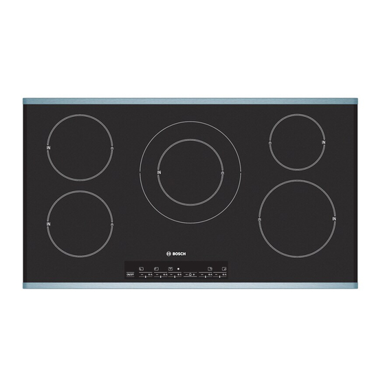 Bosch NIT8653UC - 36in 5 Burner Induction Cooktop Manuals