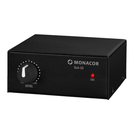 Monacor SLA-35 Instructions