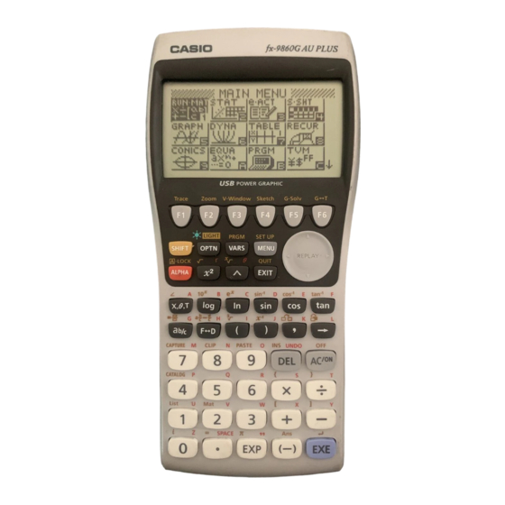 CASIO MANAGER PLUS FX 9860G SOFTWARE MANUAL Pdf Download ManualsLib