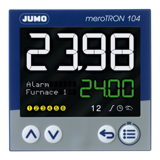 JUMO meroTRON 104 Manual
