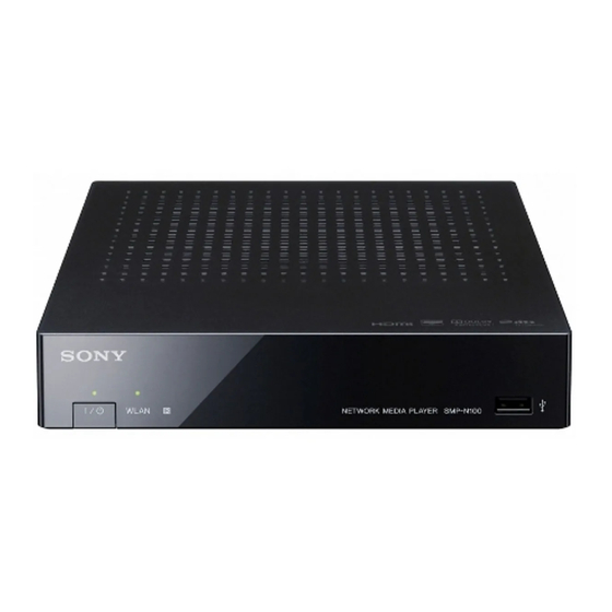 Sony SMP-N100 Operating Instructions Manual