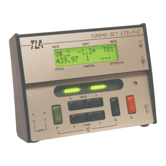 TLA TUNING SET CTS-7-C Manuals
