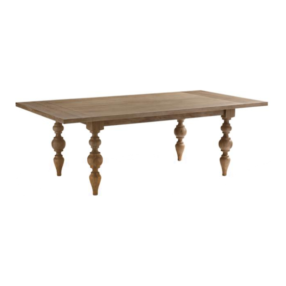 Frontgate CAMPBELL DINING TABLE 162764 Assembly Instructions