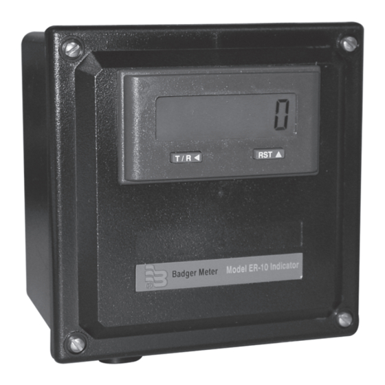 Badger Meter ER-10 Installation & Operation Manual