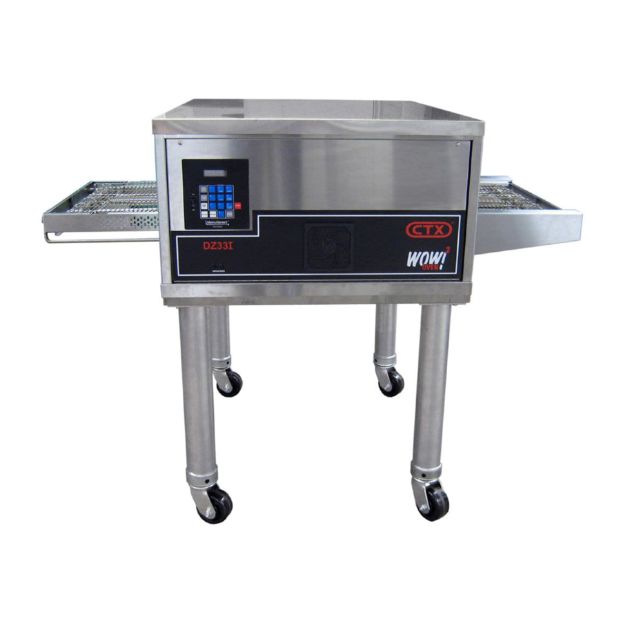 User Manuals: Middleby CTX GEMINI Series Conveyor Oven
