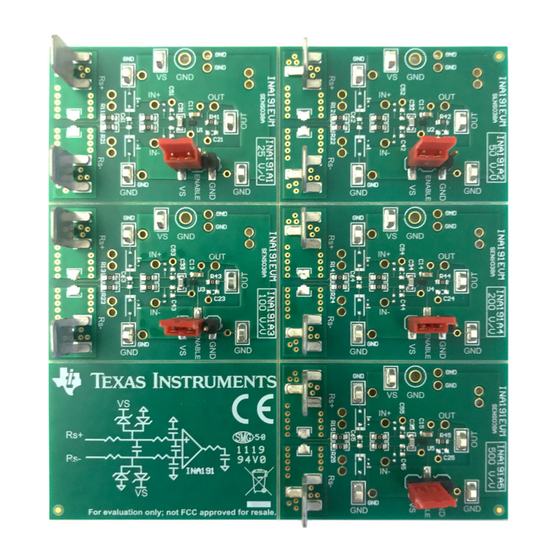 Texas Instruments INA191EVM User Manual