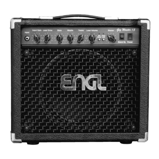 Engl Gig Master 15 Operator's Manual