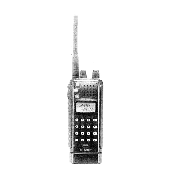 Icom IC-T21CP Instruction Manual