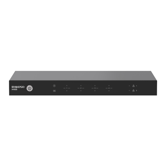 User Manuals: Rakoso H400 Network Pre-Amplifier
