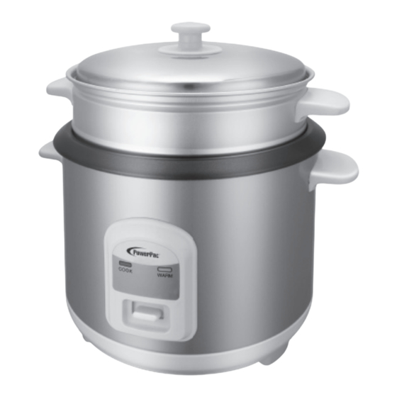 PowerPac PREMIUM RICE COOKER PPRC64 Booklet