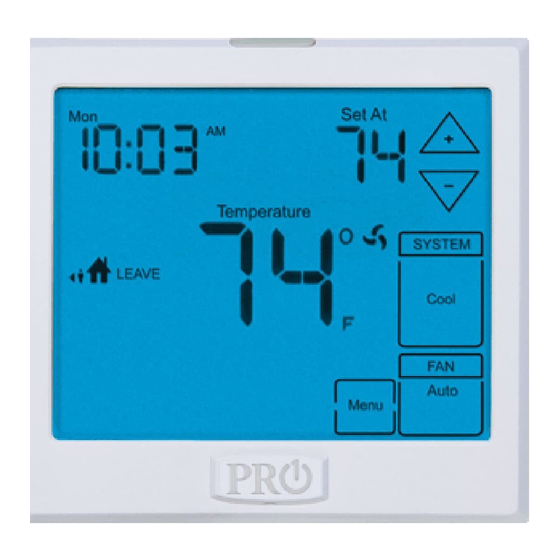 Pro 1 IAQ T955 Programmable Thermostat Manuals