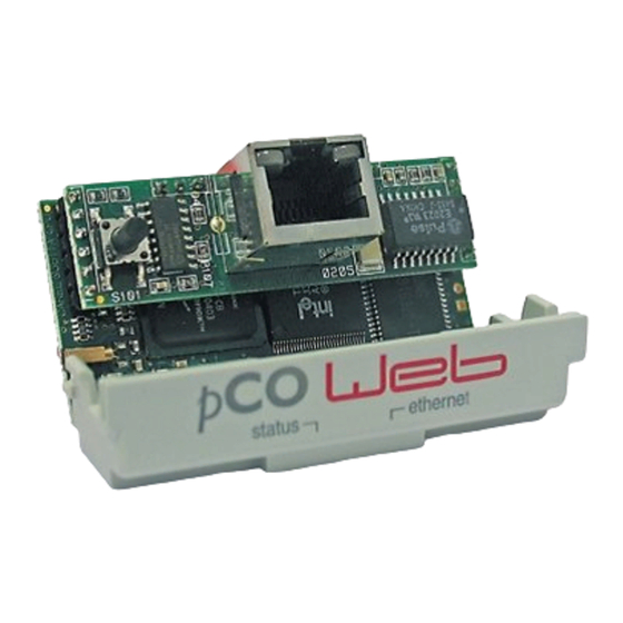 Carel pCOWeb PCO1000W 0 Series Quick Start Manual