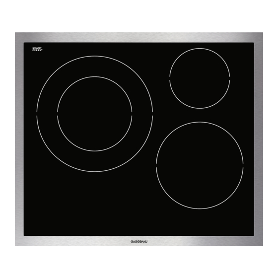 Gaggenau VI 461 Vario induction cooktop Manuals