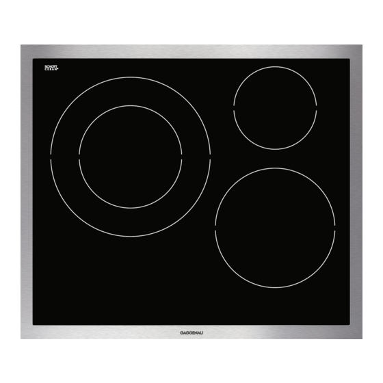 Gaggenau VI461 Installation Instructions Manual