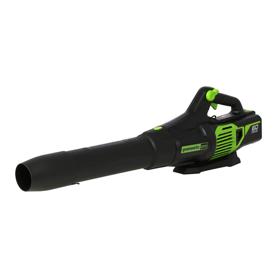 GreenWorks Pro ULTRAPOWER 60X RANGE BLC402 Operator's Manual