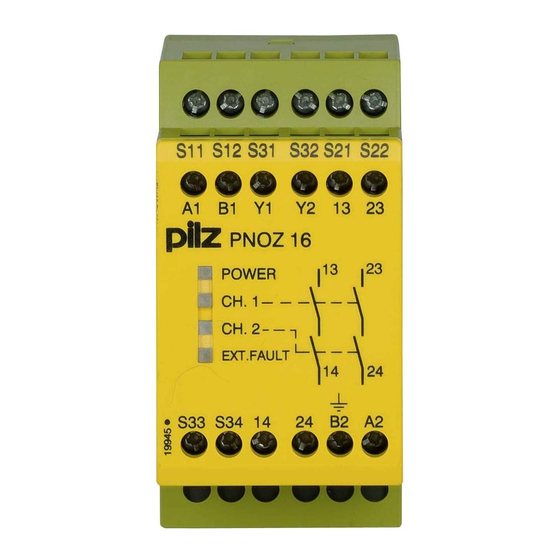 Pilz PNOZ 16 Operating Manual
