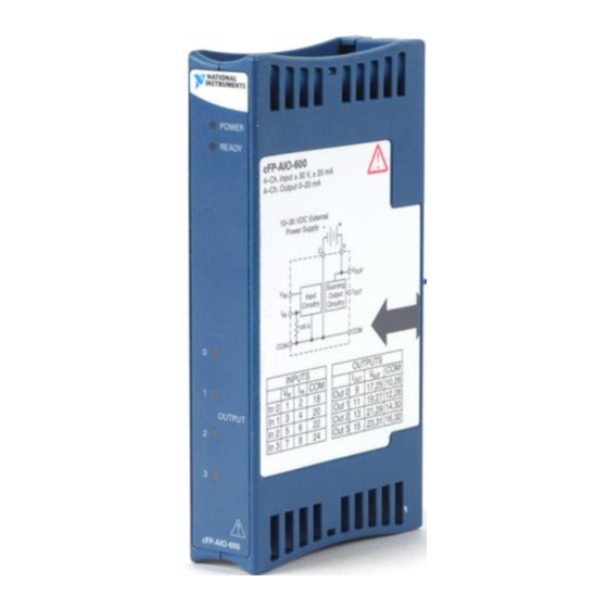 NI FieldPoint FP-AIO-600 Operating Instructions Manual