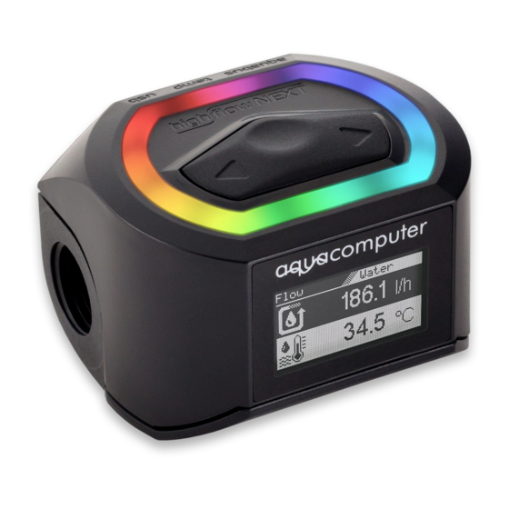 Aqua Computer high flow NEXT User And Installation Manual