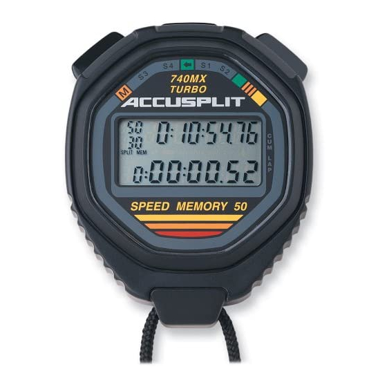 Accusplit 740MX Turbo Instructions