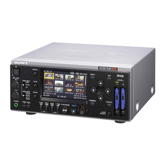 Sony PMW-EX30 Operating Instructions Manual