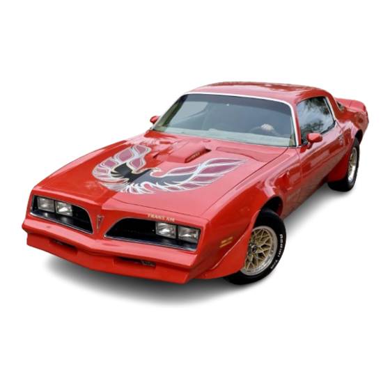 Pontiac Firebird 1977 Service Manual