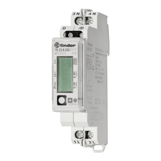 User Manuals: Finder 7E.23 Series Energy Meter