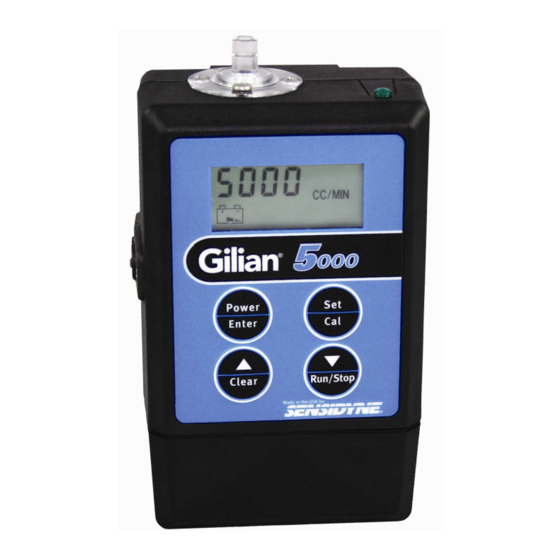 Sensidyne Gilian 5000 Operation Manual
