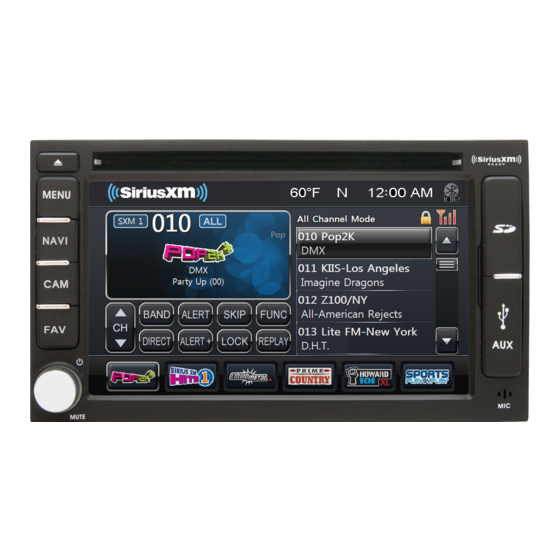 Sirius XM RAdio XSG2NA-X2S Infotainment Manuals
