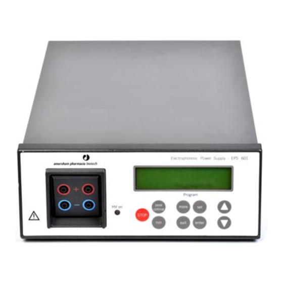 Amersham Pharmacia Biotech EPS 601 User Manual