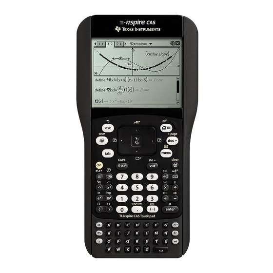 Texas Instruments TI-nspire CAS Touchpad Reinstall Os Manual
