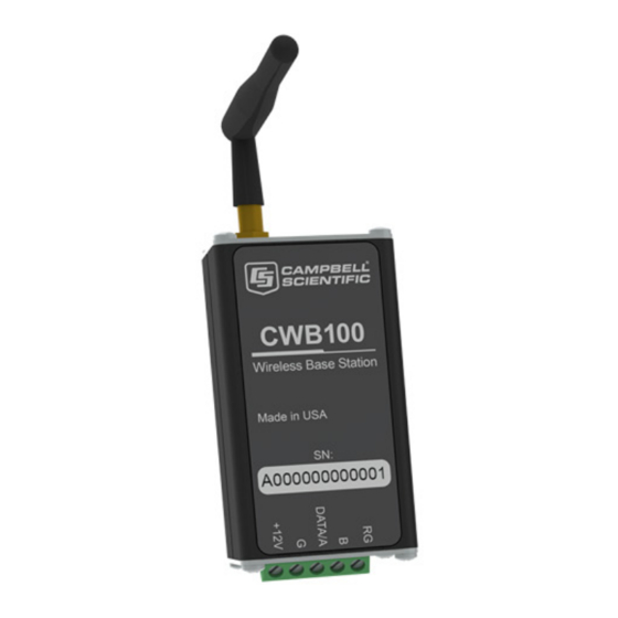 Campbell CWB100 Wireless Sensor Base Manuals