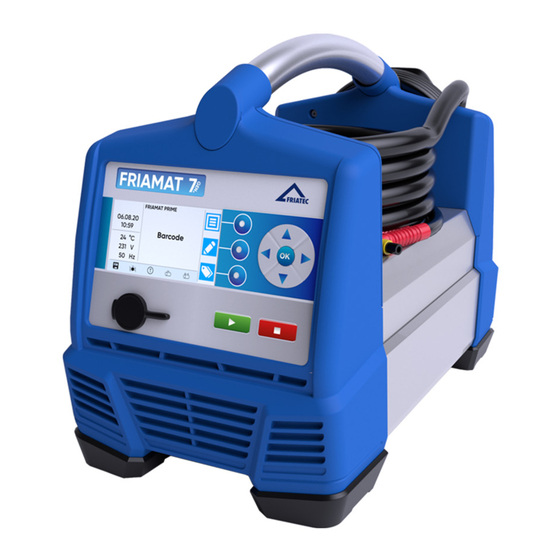 Aliaxis Friatec FRIAMAT 7 prime Operating Instructions Manual