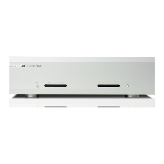 Musical Fidelity M6sPRX Instructions For Use Manual