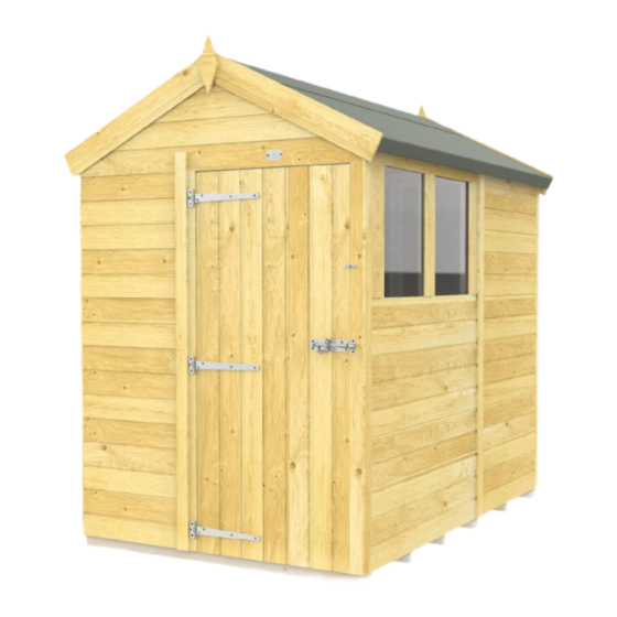 total sheds Apex Shed 6ft x 7ft Assembly Manual