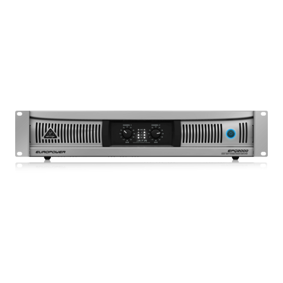 Behringer EUROPOWER EPQ1200 Quick Start Manual