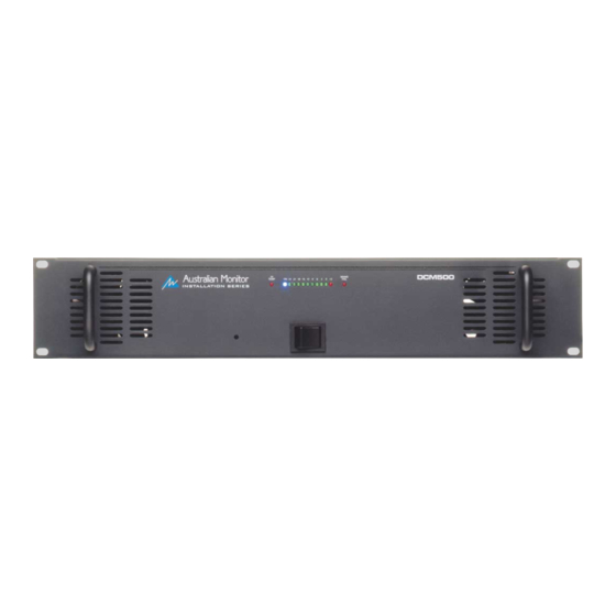 AUSTRALIAN MONITOR CM500 Operating Manual