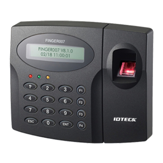 IDTECK FINGER007 Series Troubleshooting Manual