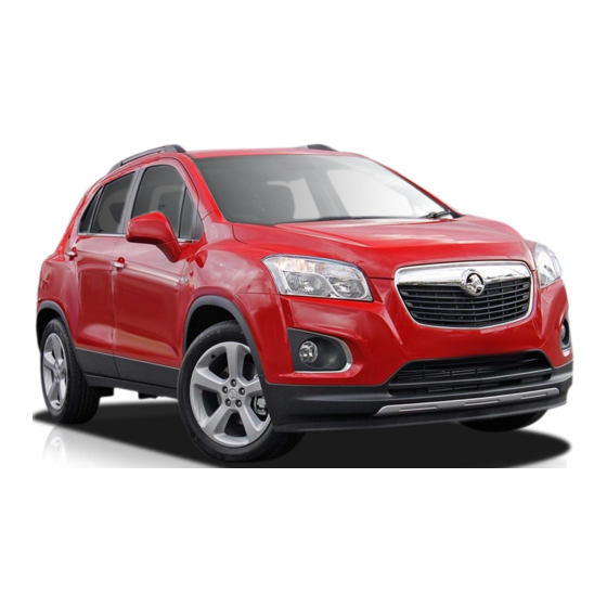 HOLDEN TJ TRAX 2014 Owner's Handbook Manual