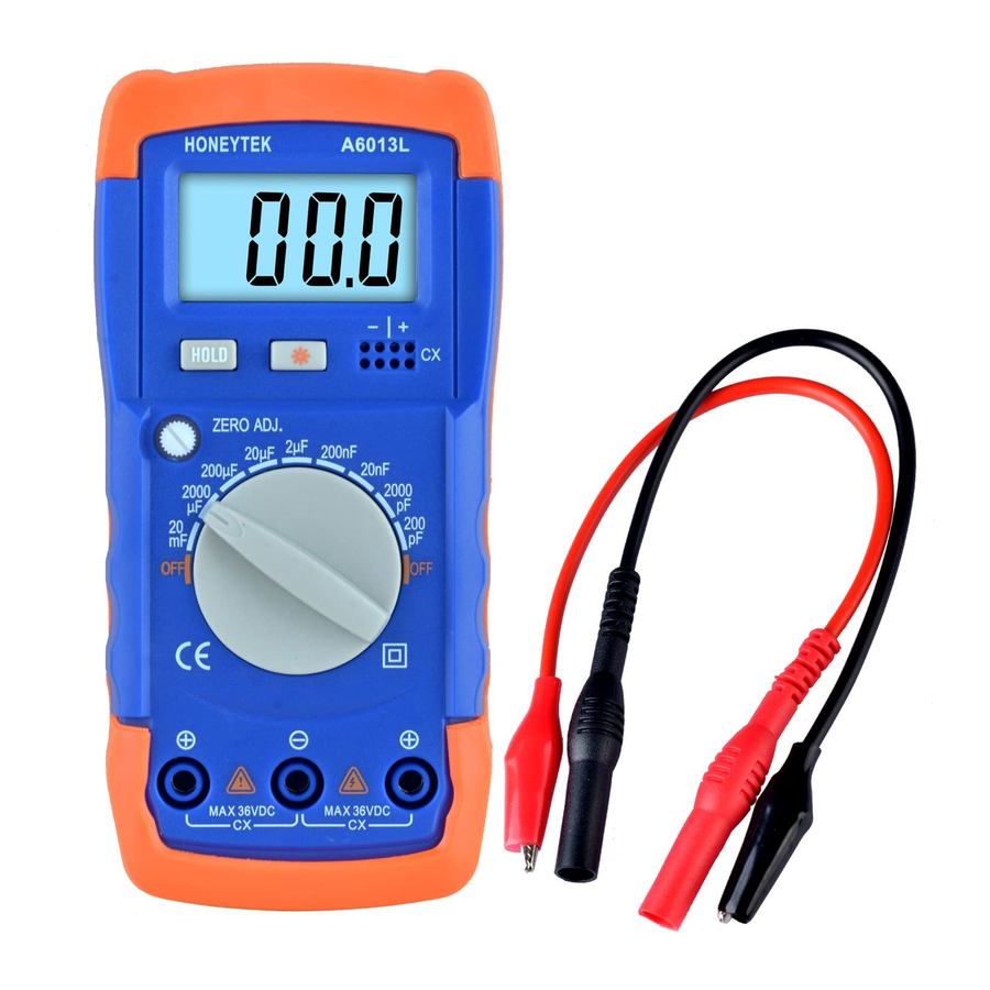 Honeytek A6013L - Digital C Meter Manual