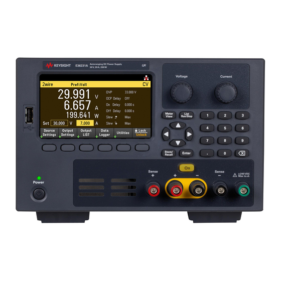 Keysight Technologies E36200 Series Manuals