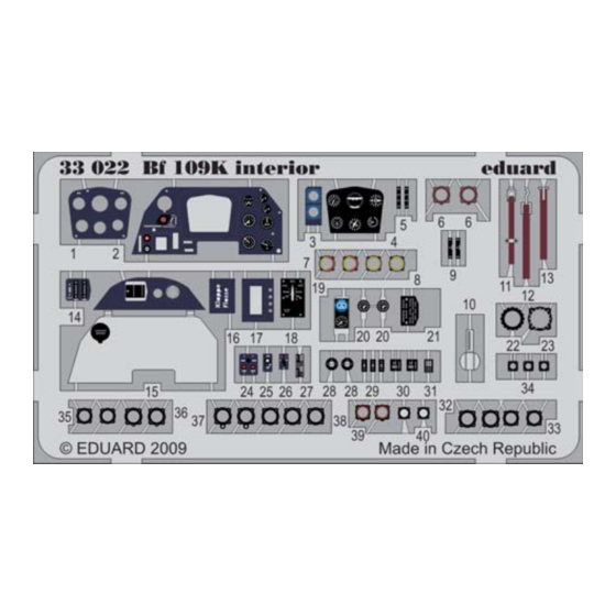 Eduard Bf 109K interior S.A. Quick Start Manual