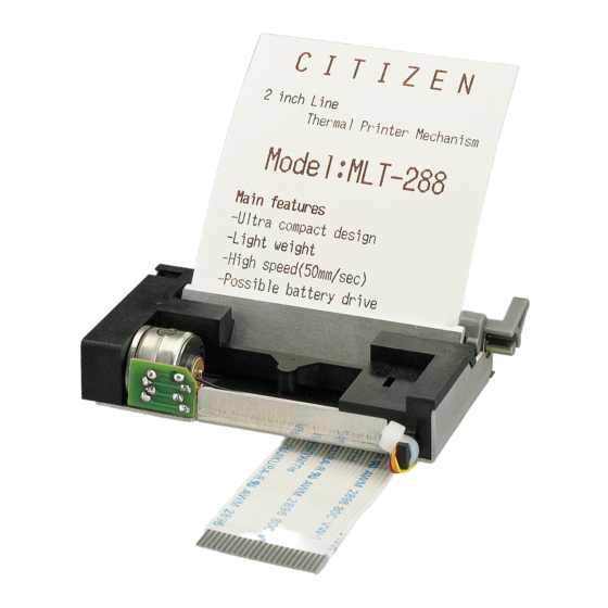 Citizen MLT-288 Service Manual