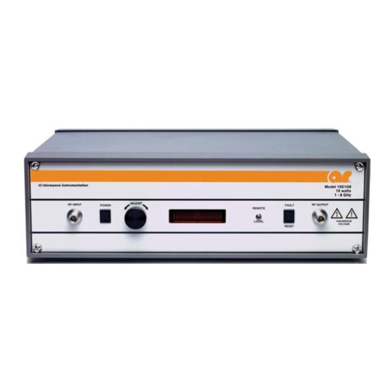 AR RF/Microwave Instrumentation 30S1G6 Series Operating And Service Manual