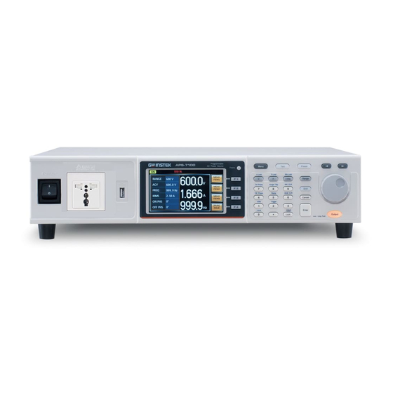 GW Instek APS-7100 Programming Manual