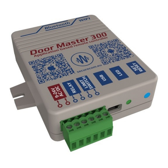 SECURECOM Door Master 300 Remote Control Manuals