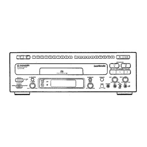 Pioneer LaserDisc LaserKaraoke CLD-2730K Operating Instructions Manual