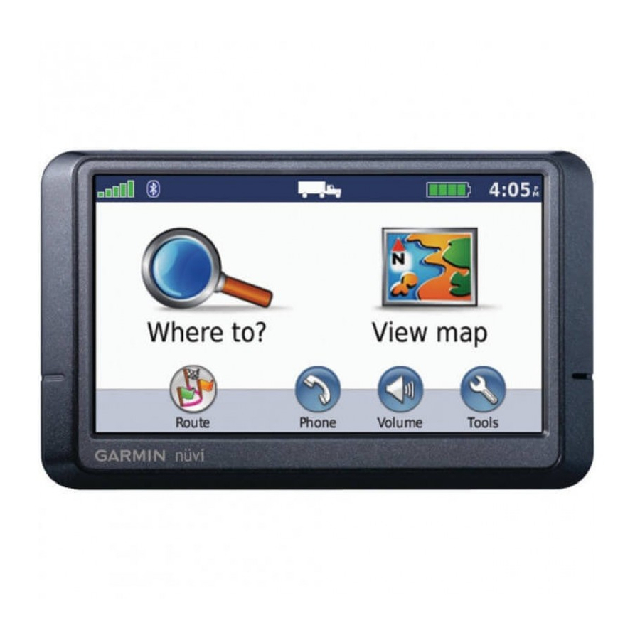 Garmin nuvi 465 Quick Start Manual
